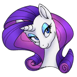 Size: 1000x1000 | Tagged: safe, artist:nessacity, derpibooru import, rarity, pony, unicorn, bust, cute, female, mare, portrait, raribetes, simple background, solo, transparent background