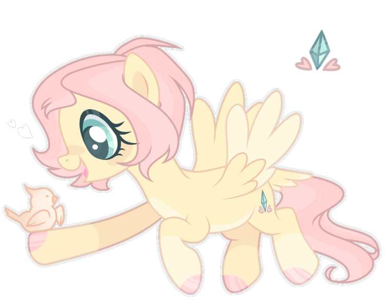 Size: 1004x796 | Tagged: safe, artist:jisootheartist, artist:lazuli, derpibooru import, edit, fluttershy, bird, pegasus, pony, alternate design, base used, female, flying, mare, simple background, smiling, solo, transparent background