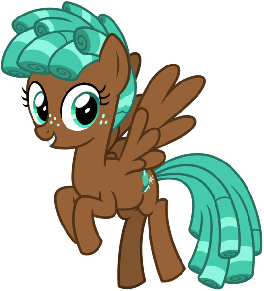 Size: 2900x3200 | Tagged: safe, alternate version, artist:cheezedoodle96, derpibooru import, spur, pegasus, pony, growing up is hard to do, .svg available, curly hair, female, filly, flying, freckles, looking at you, missing accessory, simple background, smiling, solo, spread wings, svg, teenager, transparent background, vector, wings