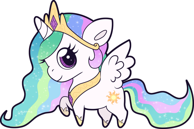 Size: 4554x3031 | Tagged: safe, artist:squeemishness, derpibooru import, princess celestia, alicorn, pony, chibi, crown, cute, cutelestia, female, hoof shoes, jewelry, mare, peytral, regalia, simple background, smiling, solo, spread wings, transparent background, wings