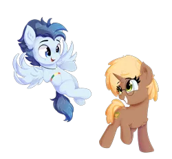 Size: 2800x2600 | Tagged: safe, artist:katakiuchi4u, derpibooru import, oc, oc:copper chip, oc:silver span, pegasus, pony, 2020 community collab, derpibooru community collaboration, babscon, babscon mascots, male, simple background, transparent background