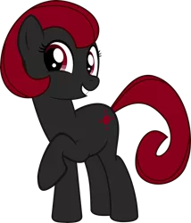 Size: 2007x2347 | Tagged: safe, artist:biggernate91, derpibooru import, editor:biggernate91, oc, oc:darkstar, unofficial characters only, earth pony, pony, 2020 community collab, derpibooru community collaboration, base used, black and red, female, inkscape, simple background, solo, transparent background, vector