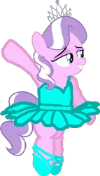 Size: 400x698 | Tagged: safe, artist:angrymetal, derpibooru import, diamond tiara, pony, ballerina, ballet, ballet slippers, clothes, jewelry, one arm up, simple background, smiling, solo, tiara, tiararina, transparent background, tutu