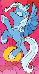 Size: 403x770 | Tagged: safe, derpibooru import, idw, trixie, alicorn, pony, spoiler:comic, spoiler:comic18, alicornified, mirror universe, race swap, trixiecorn