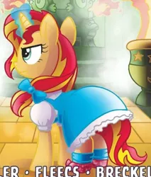 Size: 407x478 | Tagged: clothes, costume, derpibooru import, dorothy gale, idw, safe, spoiler:comic, spoiler:comic43, sunset shimmer, the wizard of oz