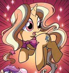 Size: 640x683 | Tagged: safe, derpibooru import, idw, gilded lily, scootaloo, sweetie belle, pony, unicorn, spoiler:comic, spoiler:comic60, cutie mark, cutiespark, female, filly, solo focus