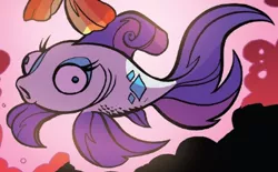 Size: 432x268 | Tagged: cropped, derpibooru import, fish, fishified, goldfish, idw, rarifish, rarity, safe, species swap, spoiler:comic, spoiler:comic78