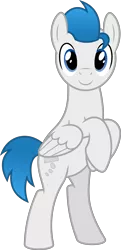 Size: 4000x8271 | Tagged: safe, artist:parclytaxel, derpibooru import, oc, oc:dreamy daze, unofficial characters only, pegasus, pony, 2020 community collab, derpibooru community collaboration, .svg available, absurd resolution, bipedal, looking at you, male, raised hoof, simple background, smiling, solo, stallion, transparent background, vector