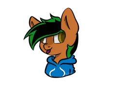 Size: 800x675 | Tagged: safe, artist:smarticals, derpibooru import, oc, oc:patutu, earth pony, pony, clothes, cute, derp, hoodie, simple background, tongue out, transparent background