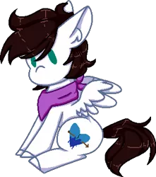 Size: 345x390 | Tagged: safe, artist:spedoodle, derpibooru import, oc, oc:markpony, ponified, unofficial characters only, pegasus, pony, crossover, cute, male, no mouth, simple background, solo, the mark side, transparent background