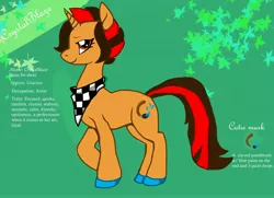 Size: 3630x2633 | Tagged: safe, artist:8loodyrain, derpibooru import, oc, oc:crystal blaze, unofficial characters only, pony, unicorn, colored hooves, female, horn, mare, neckerchief, raised hoof, reference sheet, solo, unicorn oc