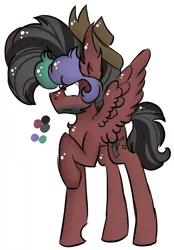 Size: 610x874 | Tagged: safe, artist:hunterthewastelander, derpibooru import, oc, oc:rimfire cazador, unofficial characters only, alicorn, pony, alicorn oc, hat, horn, male, raised hoof, reference sheet, solo, stallion, story included, transgender, wings