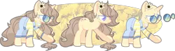 Size: 1024x303 | Tagged: safe, artist:chococolte, derpibooru import, oc, unofficial characters only, pony, unicorn, bald, clothes, female, glasses, mare, overalls, reference sheet, simple background, solo, transparent background