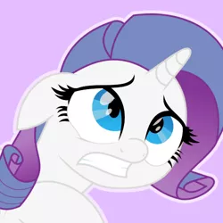 Size: 500x500 | Tagged: artist:reapir, bust, derpibooru import, female, grin, looking up, mare, movie accurate, my little pony: the movie, nervous, nervous grin, rarity, safe, smiling, solo