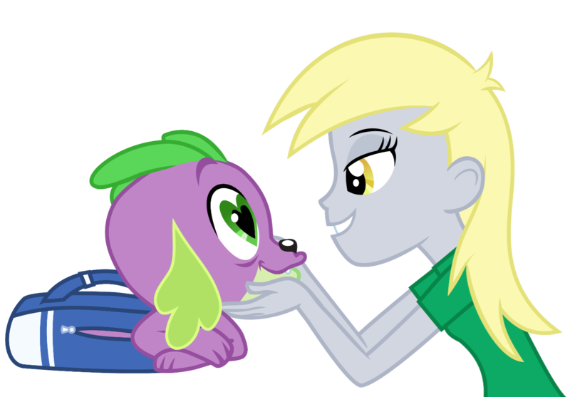 Size: 1469x1022 | Tagged: safe, derpibooru import, derpy hooves, spike, dog, equestria girls, derpyspike, female, heart eyes, male, shipping, simple background, spike the dog, straight, transparent background, wingding eyes