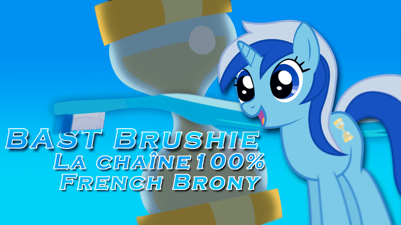 Size: 2120x1192 | Tagged: safe, artist:bastbrushie, derpibooru import, minuette, pony, unicorn, brush, french, text