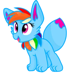 Size: 800x800 | Tagged: 2020 community collab, artist:rainbow eevee, cute, daaaaaaaaaaaw, derpibooru community collaboration, derpibooru import, eevee, eeveelution, female, oc, oc:rainbow eevee, pokefied, pokémon, rainbow dash, safe, simple background, solo, species swap, transparent background