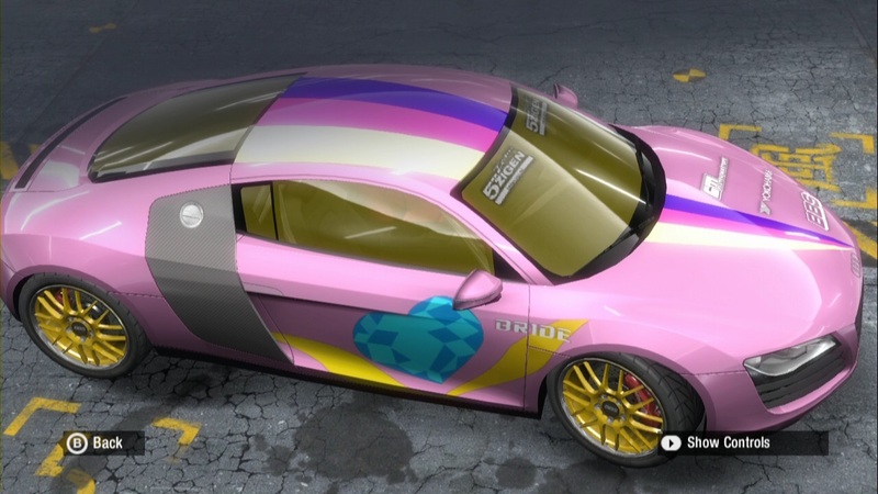 Size: 1280x720 | Tagged: safe, derpibooru import, princess cadance, pony, audi, audi r8, car, game screencap, itasha, need for speed, need for speed pro street, video game