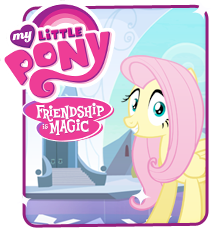 Size: 211x228 | Tagged: safe, derpibooru import, official, fluttershy, pegasus, pony, crystal empire, crystal palace, hasbro, looking at you, smiling, solo, website