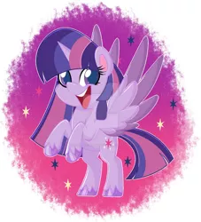 Size: 1280x1412 | Tagged: safe, artist:missmele-madness, derpibooru import, twilight sparkle, twilight sparkle (alicorn), alicorn, pony, my little pony: pony life, deviantart watermark, female, mare, obtrusive watermark, rearing, solo, unshorn fetlocks, watermark