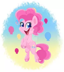 Size: 1280x1446 | Tagged: safe, artist:missmele-madness, derpibooru import, pinkie pie, earth pony, pony, my little pony: pony life, deviantart watermark, female, mare, obtrusive watermark, solo, unshorn fetlocks, watermark