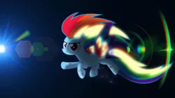 Size: 3840x2160 | Tagged: safe, artist:bastbrushie, derpibooru import, rainbow dash, pegasus, pony, lens flare, pink, rainbow power, solo, stars, wings