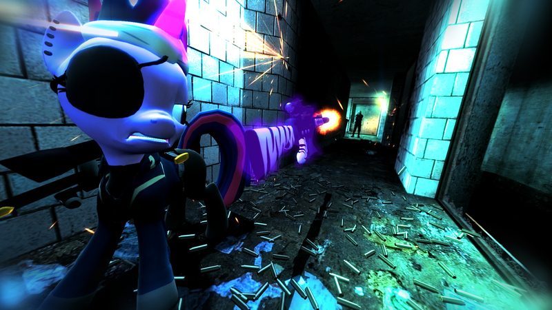 Size: 1920x1080 | Tagged: safe, artist:bastbrushie, derpibooru import, twilight sparkle, pony, unicorn, 3d, bullet, gmod, half-life, half-life 2, weapon