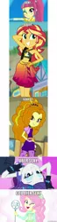 Size: 513x1960 | Tagged: safe, derpibooru import, edit, edited screencap, screencap, adagio dazzle, fluttershy, rarity, sour sweet, sunset shimmer, dance magic, equestria girls, equestria girls series, forgotten friendship, rainbow rocks, so much more to me, the other side, spoiler:eqg specials, arm behind head, breasts, caption, cleavage, clothes, hasbro-sponsored official cleavage, image macro, like what you see?, one eye closed, sarong, sunset selfie, swimsuit, text