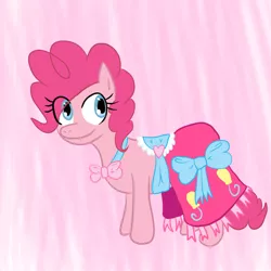 Size: 800x800 | Tagged: safe, artist:sober-berry-punch, derpibooru import, pinkie pie, pony, clothes, dignified wear, dress, gala dress, solo