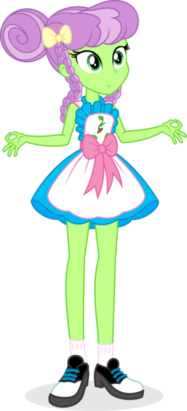 Size: 712x1564 | Tagged: safe, artist:punzil504, derpibooru import, auntie applesauce, human, equestria girls, clothes, equestria girls-ified, female, open mouth, shoes, simple background, socks, solo, transparent background, younger