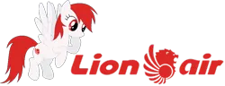 Size: 892x342 | Tagged: safe, artist:indonesiarailroadpht, derpibooru import, oc, oc:lionair, unofficial characters only, pegasus, pony, airline, lion air, simple background, solo, transparent background