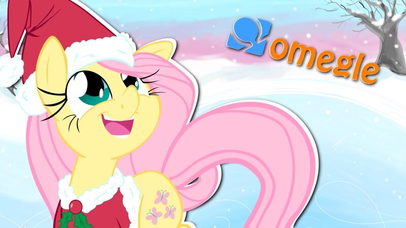 Size: 1280x720 | Tagged: safe, artist:leadhooves, artist:vannamelon, derpibooru import, fluttershy, pegasus, pony, christmas, clothes, hat, holiday, omegle, santa hat, snow, thumbnail, vannamelon