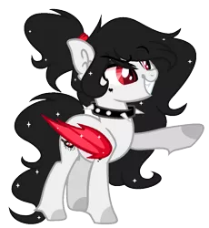 Size: 916x994 | Tagged: safe, artist:bxby-mochi, derpibooru import, oc, oc:dark jill, unofficial characters only, bat pony, pony, choker, colored wings, female, mare, simple background, solo, spiked choker, transparent background, wings