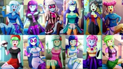 Size: 3840x2160 | Tagged: safe, artist:the-butch-x, derpibooru import, blueberry cake, bon bon, cherry crash, drama letter, lyra heartstrings, majorette, mystery mint, photo finish, sophisticata, sweeten sour, sweetie drops, trixie, vinyl scratch, violet blurr, watermelody, equestria girls, adorabon, butch's hello, cute, glasses, grin, happy, hello x, looking at you, lyrabetes, mysterybetes, one eye closed, open mouth, photaww finish, question mark, schrödinger's pantsu, smiling, tongue out, vinylbetes, wallpaper, waving, wink
