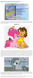 Size: 853x2010 | Tagged: author:flaregun45, cheese sandwich, cropped, derpibooru import, editorial, episode idea, equestria daily, hope, idw, marble pie, official comic, pinkie pie, safe, season 10, sethisto, speculation