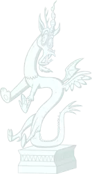 Size: 6000x11267 | Tagged: artist:emper24, derpibooru import, discord, draconequus, fangs, petrification, safe, scared, simple background, solo, statue, statue discord, the return of harmony, transparent background, turned to stone, vector