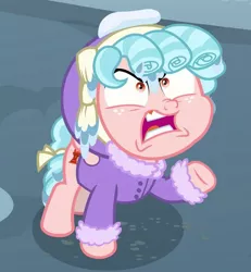 Size: 629x680 | Tagged: safe, derpibooru import, screencap, cozy glow, pony, frenemies (episode), angry, cozy glow is best facemaker, cozy glow is not amused, cropped, female, filly, foal, solo