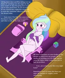 Size: 3100x3728 | Tagged: suggestive, artist:diaperednight, derpibooru import, princess celestia, equestria girls, blushing, breasts, cube, diaper, diaper change, diaper fetish, diapering, fetish, grammar error, pacifier, principal celestia