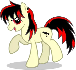 Size: 6000x5547 | Tagged: safe, artist:newlunaticrepublic, derpibooru import, oc, oc:raven fear, pony, confident, simple background, solo, transparent background, walking