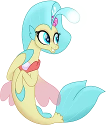 Size: 3000x3546 | Tagged: safe, artist:cloudyglow, derpibooru import, princess skystar, pony, seapony (g4), my little pony: the movie, cute, female, fin wings, fins, simple background, skyabetes, solo, transparent background, vector, wings