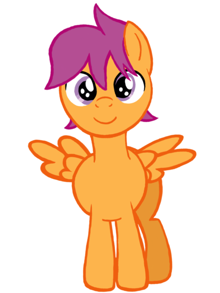 Size: 1536x2048 | Tagged: safe, artist:turnaboutart, derpibooru import, scootaloo, pegasus, pony, colt, looking at you, male, rule 63, scooteroll, solo