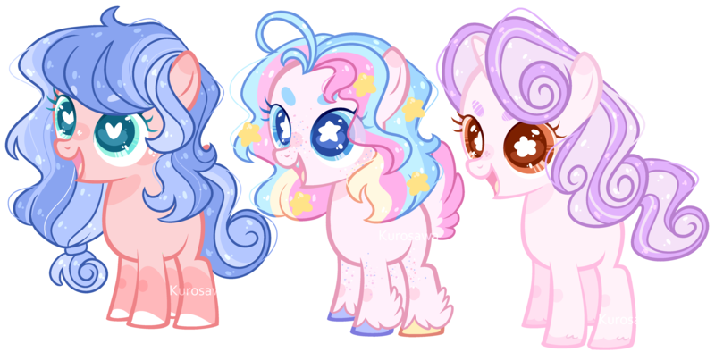 Size: 5520x2720 | Tagged: safe, artist:kurosawakuro, artist:mlp-awesomebases, derpibooru import, oc, earth pony, hybrid, pegasus, pony, unicorn, base used, female, filly, heart eyes, interspecies offspring, magical lesbian spawn, offspring, parent:cozy glow, parent:pinkie pie, parent:princess flurry heart, parent:princess skystar, parent:sweetie belle, parents:cozybelle, parents:cozyheart, parents:skypie, simple background, starry eyes, transparent background, wingding eyes