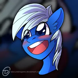 Size: 1024x1024 | Tagged: safe, artist:obscuredragone, derpibooru import, oc, pony, big eyes, blushing, commission, ear fluff, grin, happy, male, open mouth, smiley face, smiling, solo, stallion, ych result