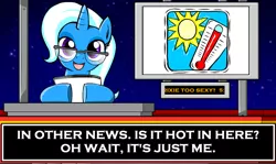 Size: 1004x600 | Tagged: artist needed, source needed, safe, derpibooru import, trixie, pony, exploitable meme, glasses, meme, minty fresh adventure, news meme, stupid sexy trixie