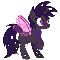 Size: 3500x3500 | Tagged: safe, artist:bittersweetcandy, artist:ponkus, derpibooru import, oc, oc:karawnee, unofficial characters only, changeling, changepony, hybrid, pony, 2020 community collab, derpibooru community collaboration, base used, female, mare, purple changeling, simple background, solo, transparent background