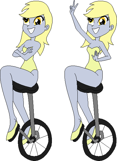 Size: 399x547 | Tagged: safe, artist:erichgrooms3, artist:selenaede, derpibooru import, derpy hooves, equestria girls, alternate hairstyle, arms folded, bare arms, bare shoulders, base used, big grin, clothes, cute, derp, grin, happy, legs, leotard, peace sign, raised arm, sexy, shoes, simple background, smiling, solo, this will end in tears, transparent background, unicycle, vector