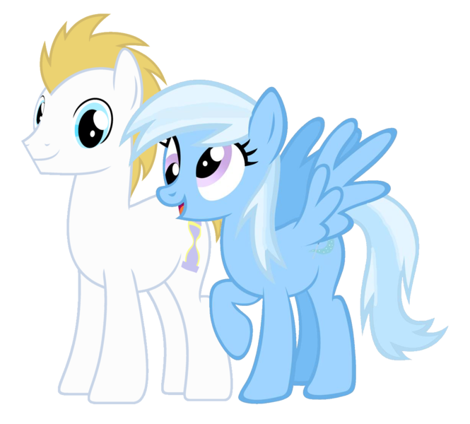 Size: 1233x1112 | Tagged: bluetrix, derpibooru import, derpy hooves, doctorderpy, doctor whooves, edit, female, fusion, male, palette swap, prince blueblood, recolor, safe, shipping, straight, time turner, trixie