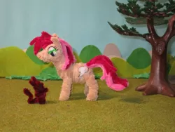 Size: 1024x768 | Tagged: safe, artist:malte279, derpibooru import, oc, oc:bubble speech, unofficial characters only, pony, squirrel, chenille, chenille stems, chenille wire, craft, pipe cleaner sculpture, pipe cleaners, sculpture, solo, tree