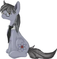 Size: 1023x1062 | Tagged: safe, artist:alex mars, derpibooru import, oc, oc:silver bristle, unofficial characters only, earth pony, pony, 2020 community collab, derpibooru community collaboration, digital art, glasses, looking at you, male, necktie, simple background, sitting, solo, stallion, transparent background