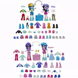 Size: 800x800 | Tagged: safe, derpibooru import, rainbow dash, starlight glimmer, twilight sparkle, vinyl scratch, equestria girls, clothes, doll, dress, fashion squad, photo, toy